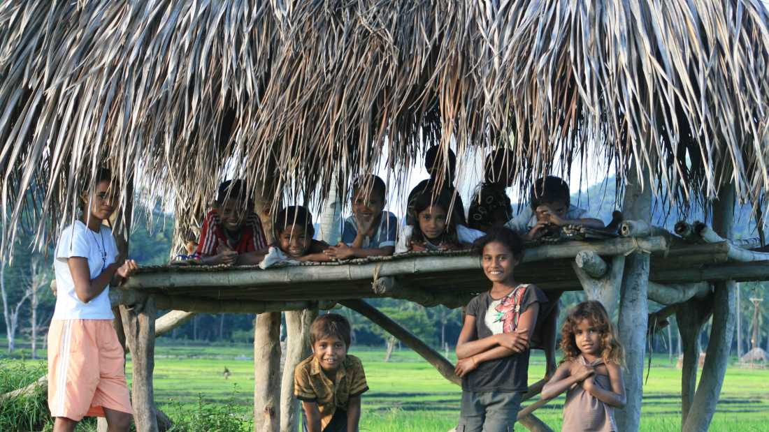 Smiling locals in Timor-Leste